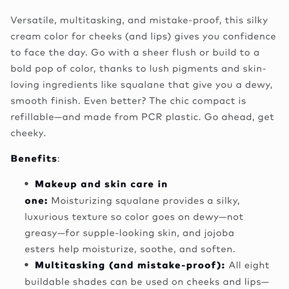 ONLY 1! BeautyCounter Cheeky Clean Cream Blush TRUFFLE 🪞 NEW IN BOX - Picture 6 of 7